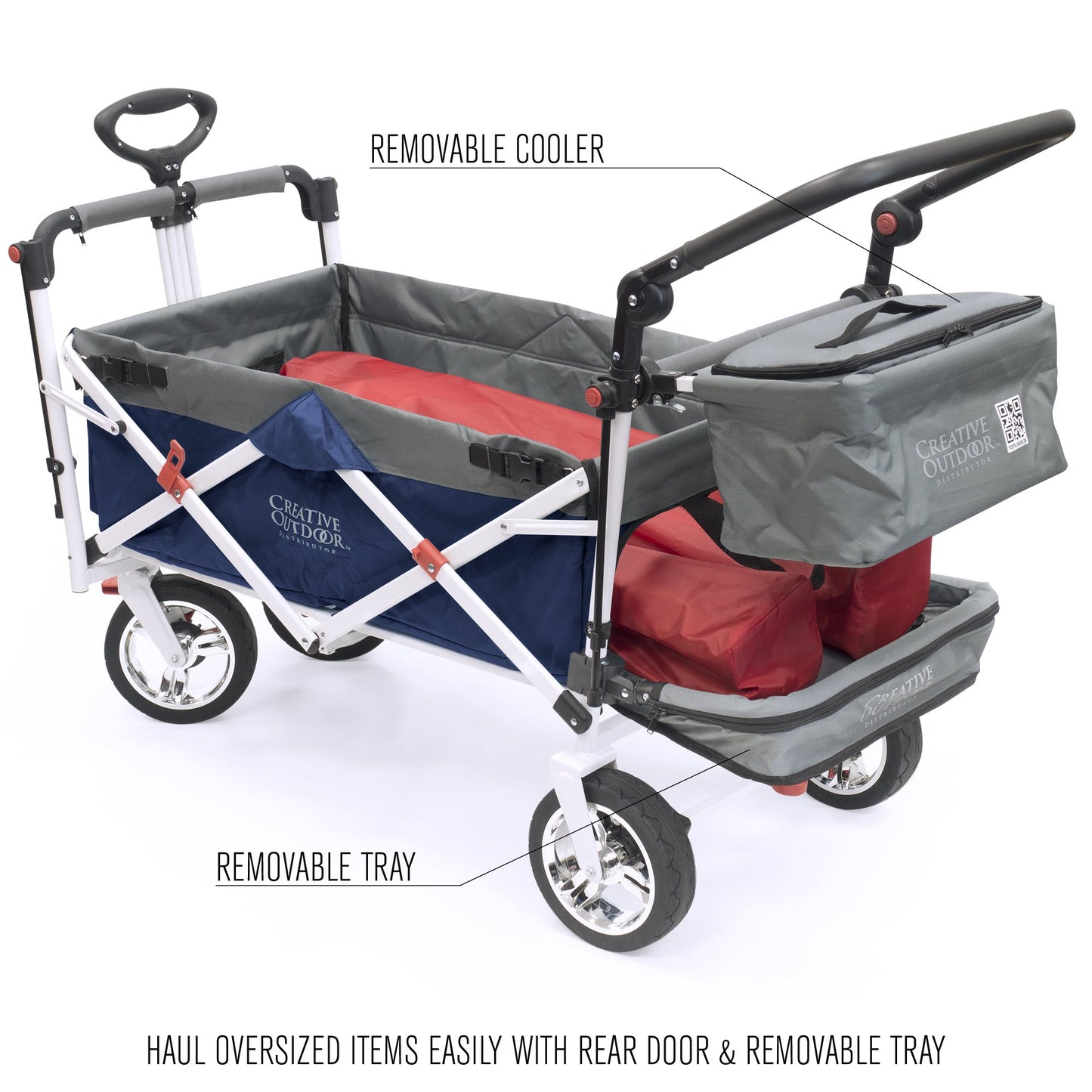 push-pull-silver-series-plus-folding-wagon-stroller-with-canopy-navy-blue