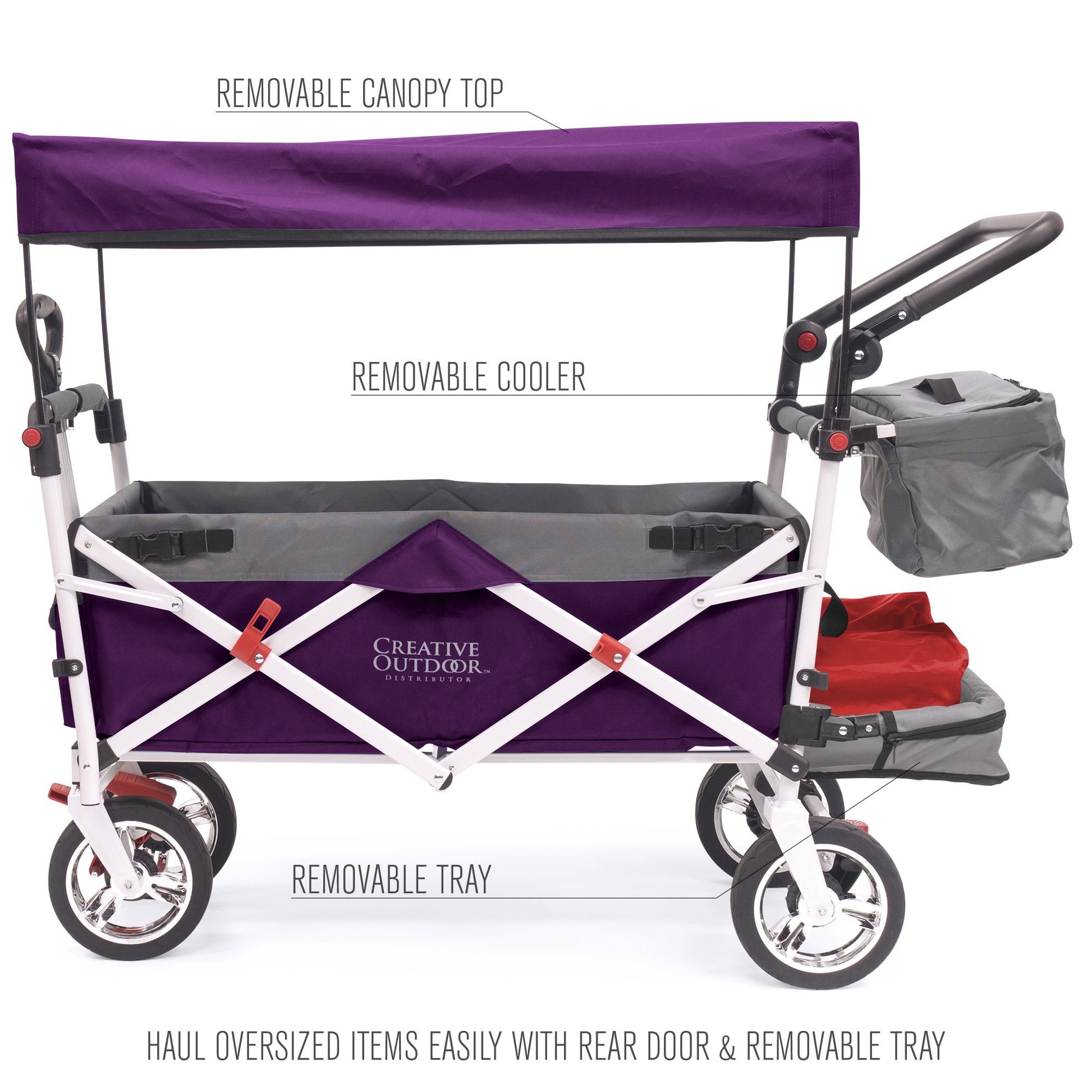 push-pull-silver-series-plus-folding-wagon-stroller-with-canopy-purple