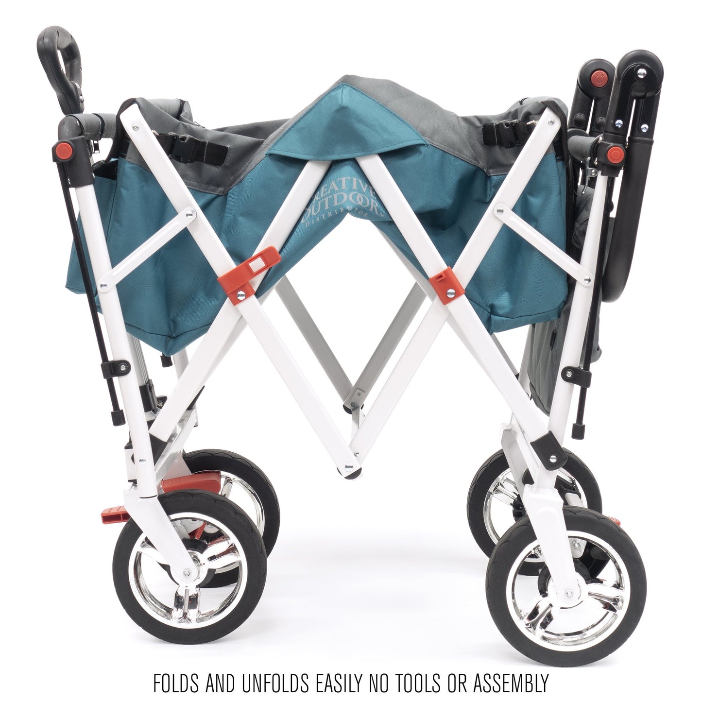 push-pull-silver-series-plus-folding-wagon-stroller-with-canopy-teal