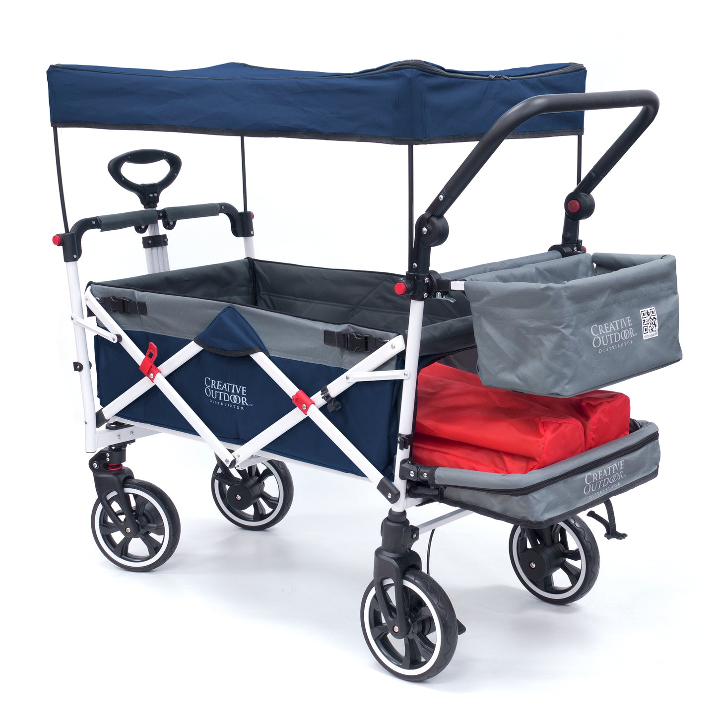 push-pull-titanium-series-plus-folding-wagon-stroller-with-canopy-navy-blue