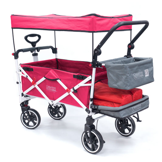 push-pull-titanium-series-plus-folding-wagon-stroller-with-canopy-pink