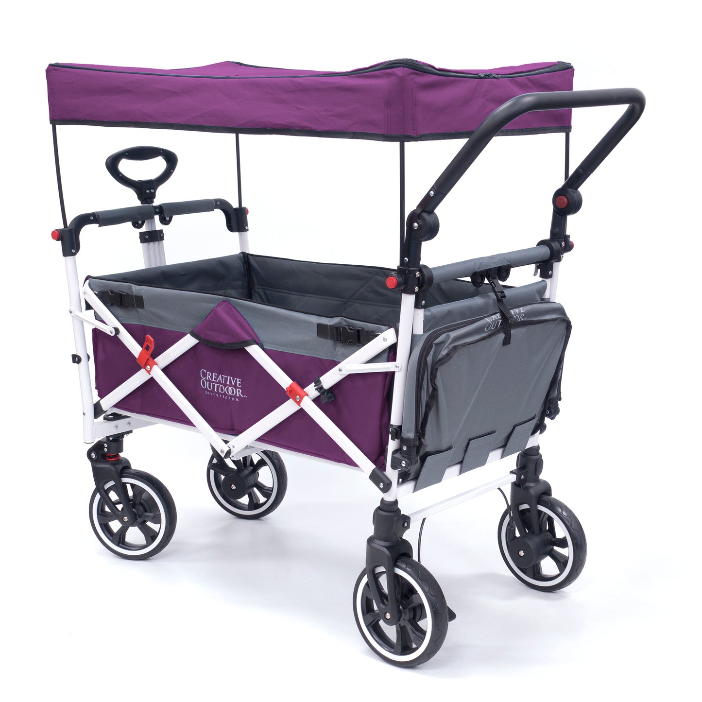 push-pull-titanium-series-plus-folding-wagon-stroller-with-canopy-purple