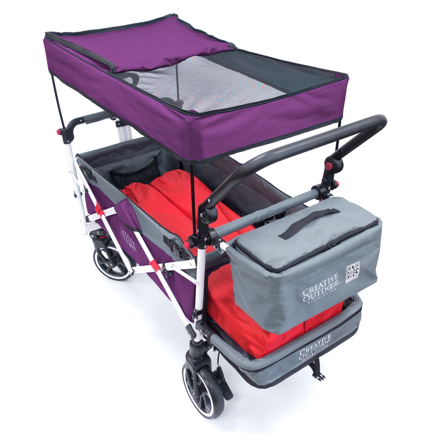 push-pull-titanium-series-plus-folding-wagon-stroller-with-canopy-purple