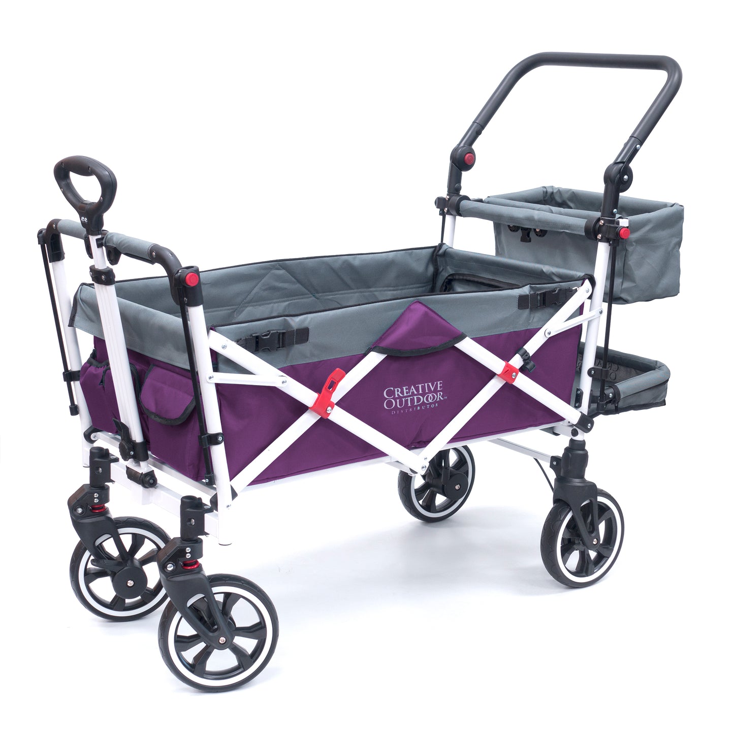 push-pull-titanium-series-plus-folding-wagon-stroller-with-canopy-purple