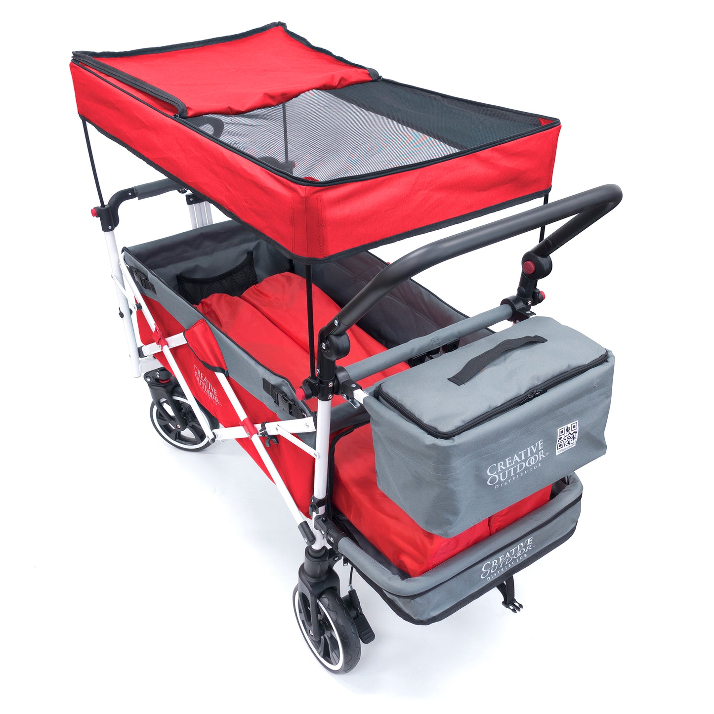 push-pull-titanium-series-plus-folding-wagon-stroller-with-canopy-red