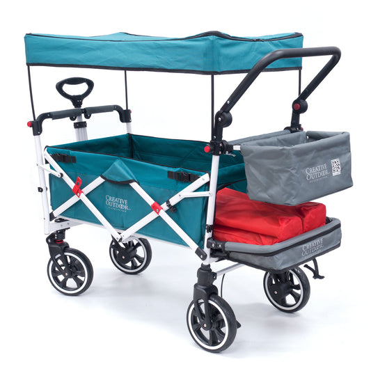 push-pull-titanium-series-plus-folding-wagon-stroller-with-canopy-teal