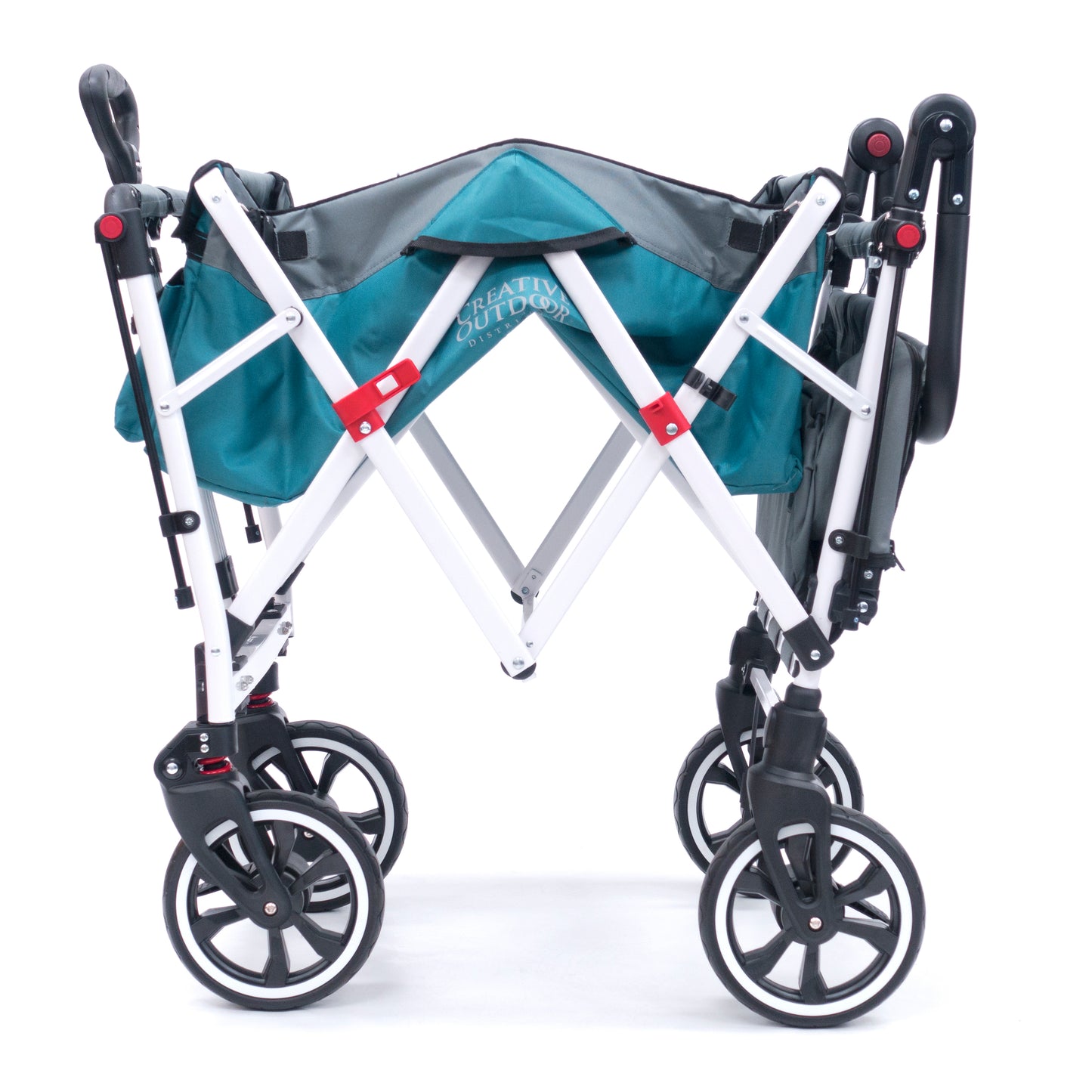 push-pull-titanium-series-plus-folding-wagon-stroller-with-canopy-teal