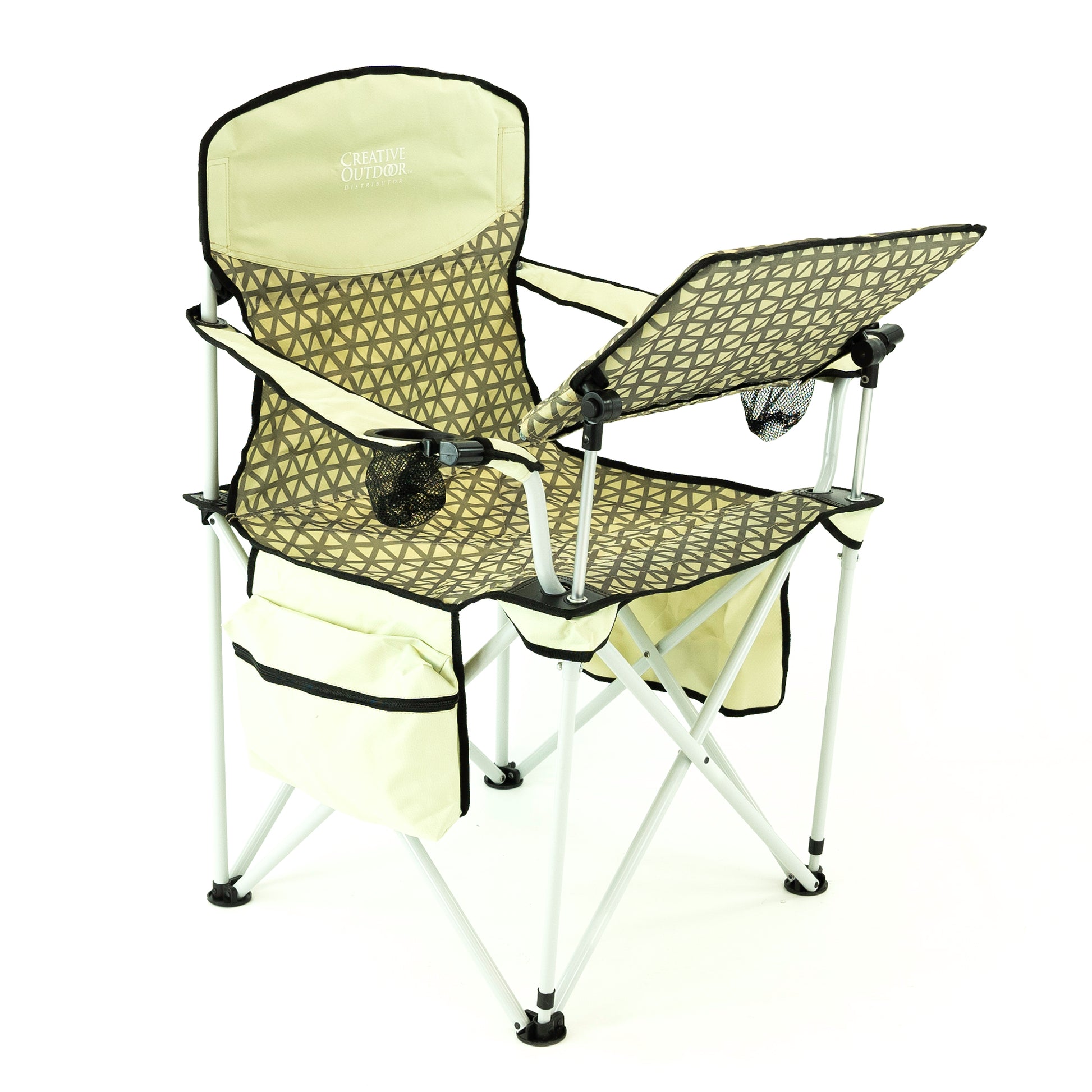 iChair Folding Wine Chair with Adjustable Table | Orange - Custom Folding Wagons