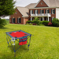 Thumbnail for Adjustable Height Folding Wine Table | Red - Custom Folding Wagons