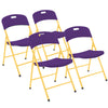The Rolling Table - 6 ft. Folding Table on Wheels - Team Colors - Purple & Yellow - Creative Wagons