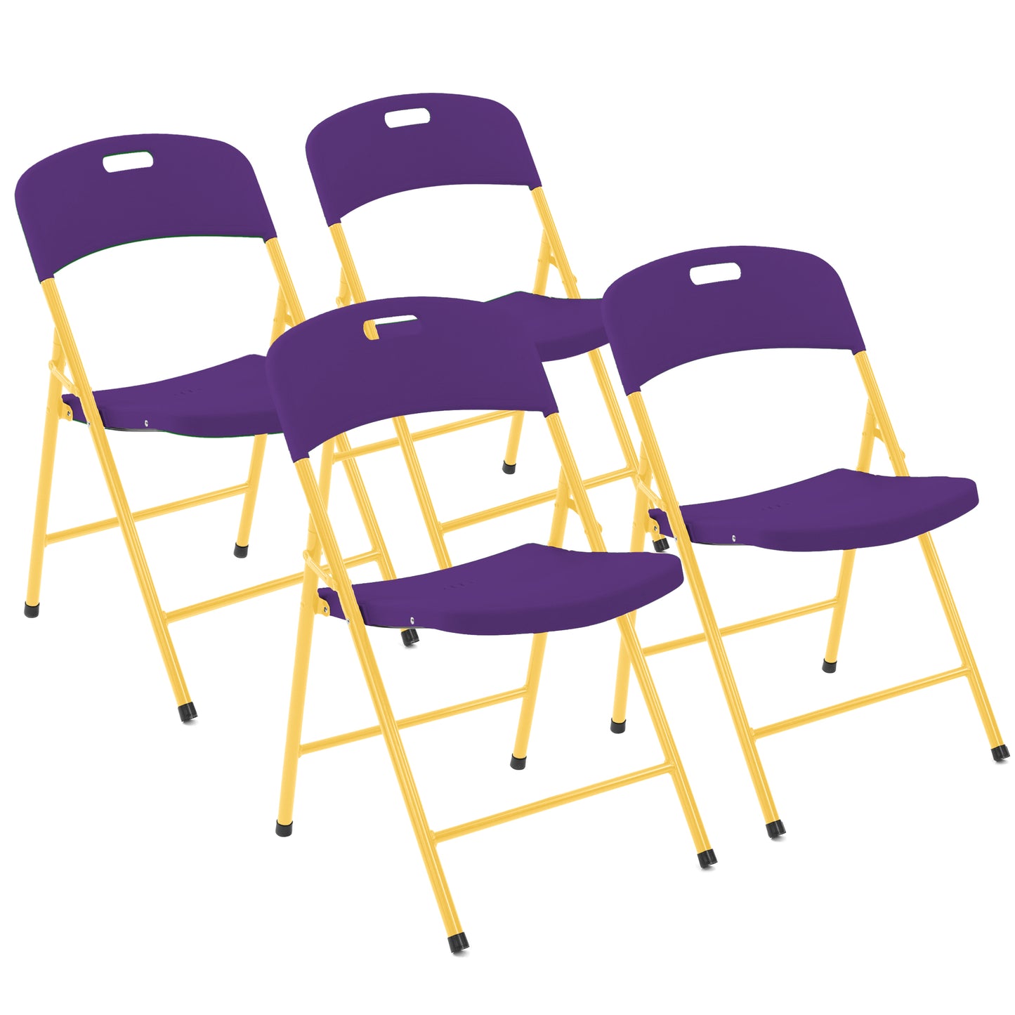 The Rolling Table - 6 ft. Folding Table on Wheels - Team Colors - Purple & Yellow