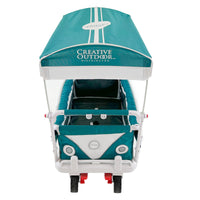 Thumbnail for Limited Edition Vintage Safari Bus Stroller Wagon | Teal/Turkish Green - Custom Folding Wagons