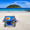 Adjustable Height Folding Wine Table | Blue - Custom Folding Wagons