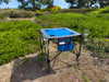 Adjustable Height Folding Wine Table | Blue - Creative Wagons