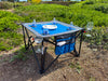 Adjustable Height Folding Wine Table | Blue - Creative Wagons