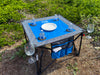 Adjustable Height Folding Wine Table | Blue - Creative Wagons
