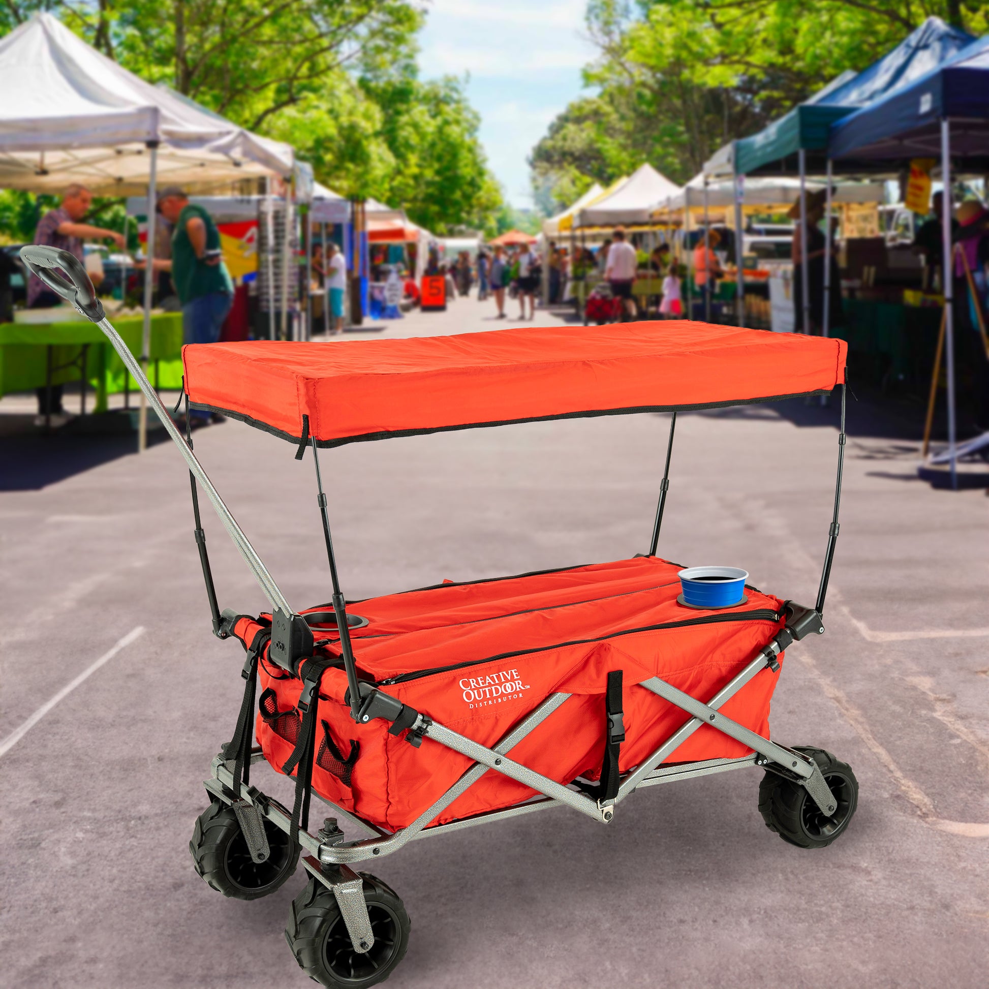 All-Terrain Deluxe Wagon - Red - Creative Wagons