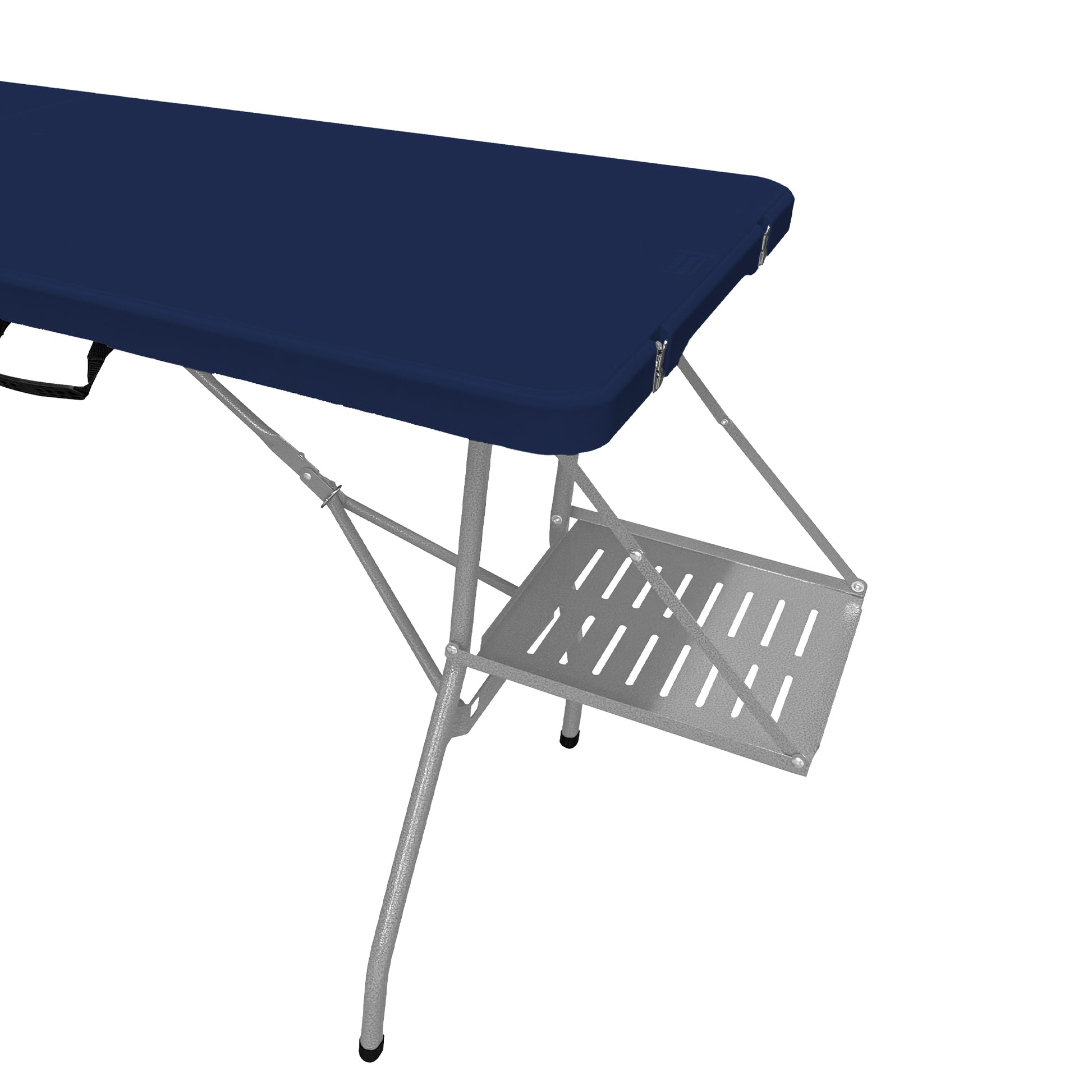 The Rolling Table - 6 ft. Folding Table on Wheels - Team Colors - Blue & Gray - Creative Wagons