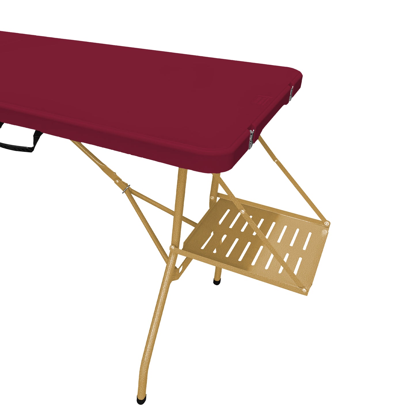 The Rolling Table - 6 ft. Folding Table on Wheels - Team Colors - Dark Red & Dark Yellow