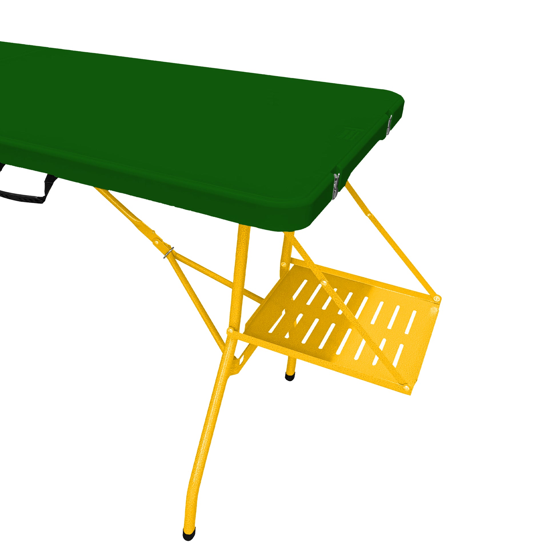 The Rolling Table - 6 ft. Folding Table on Wheels - Team Colors - Green & Yellow - Creative Wagons