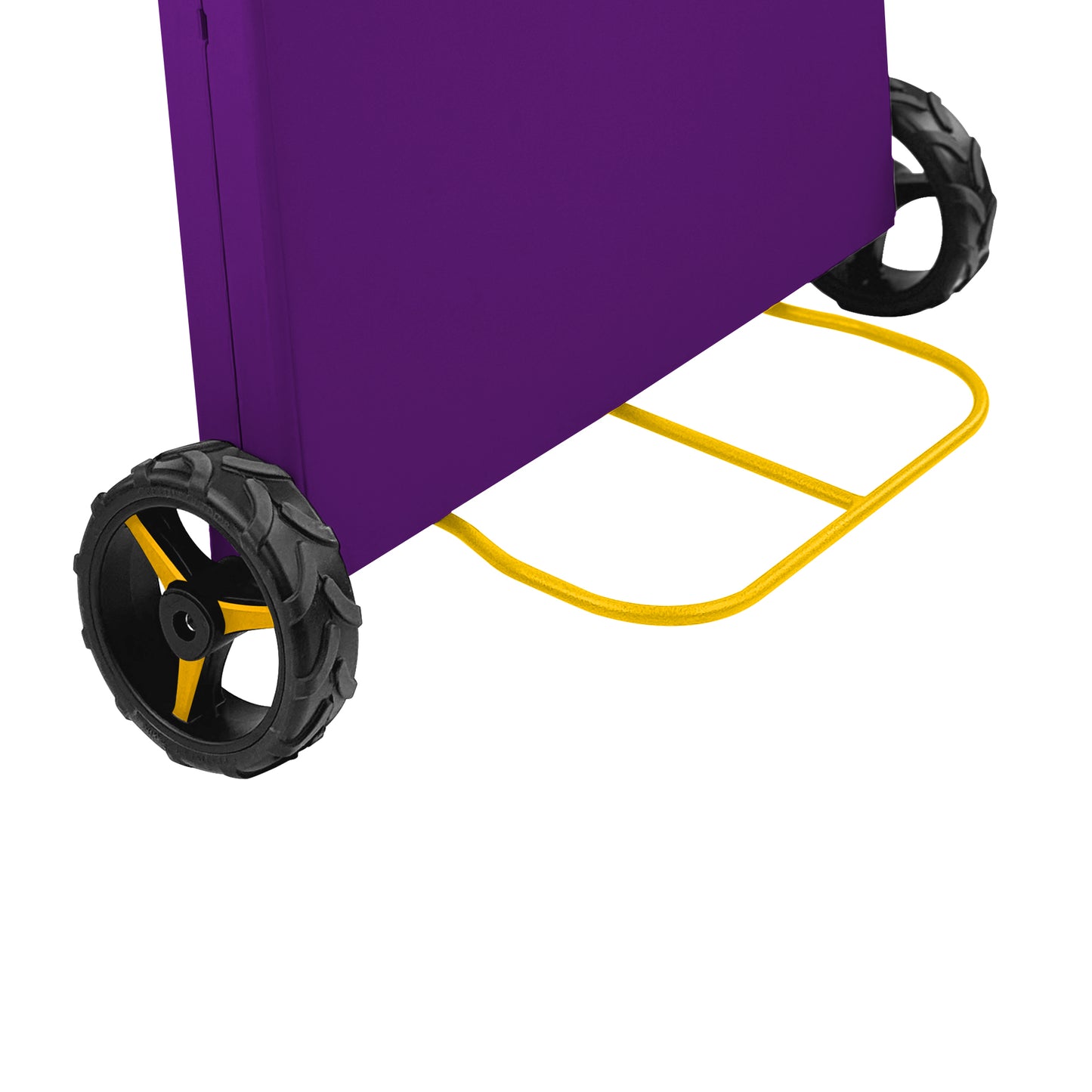 The Rolling Table - 6 ft. Folding Table on Wheels - Team Colors - Purple & Yellow