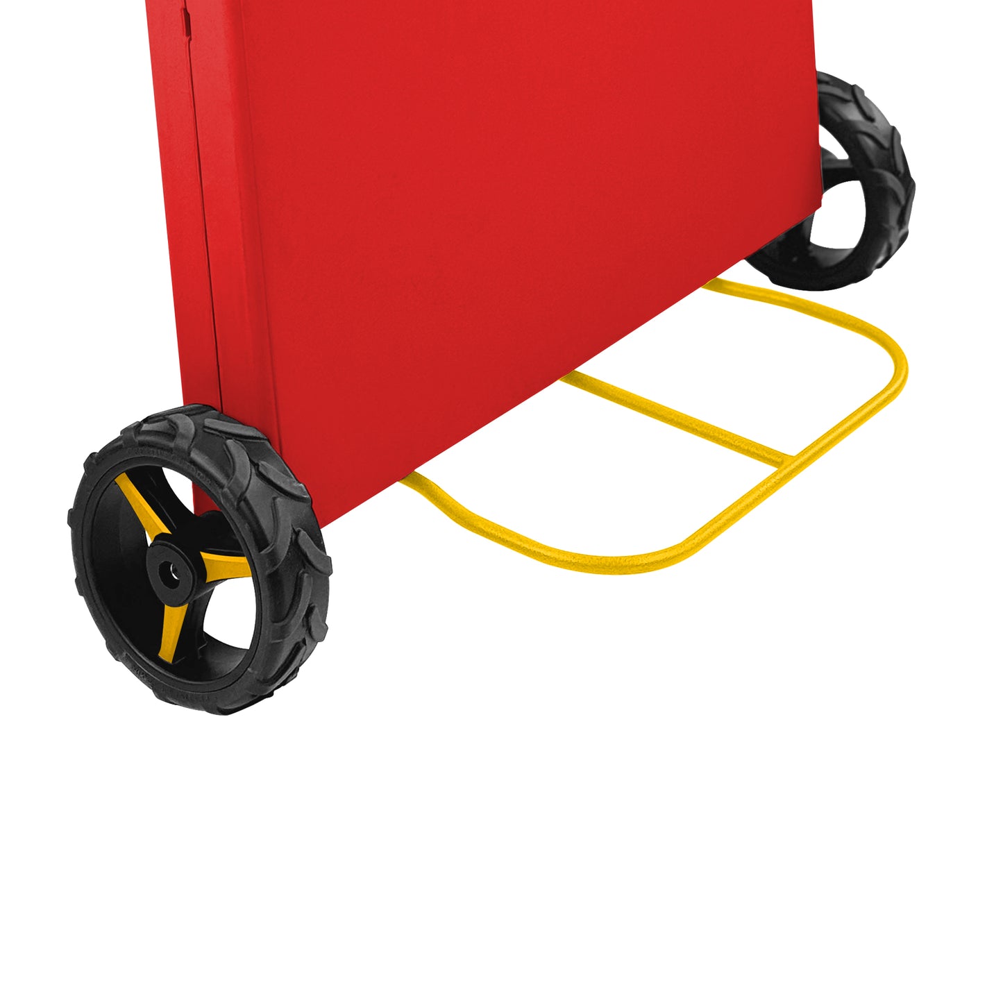 The Rolling Table - 6 ft. Folding Table on Wheels - Team Colors - Red & Yellow