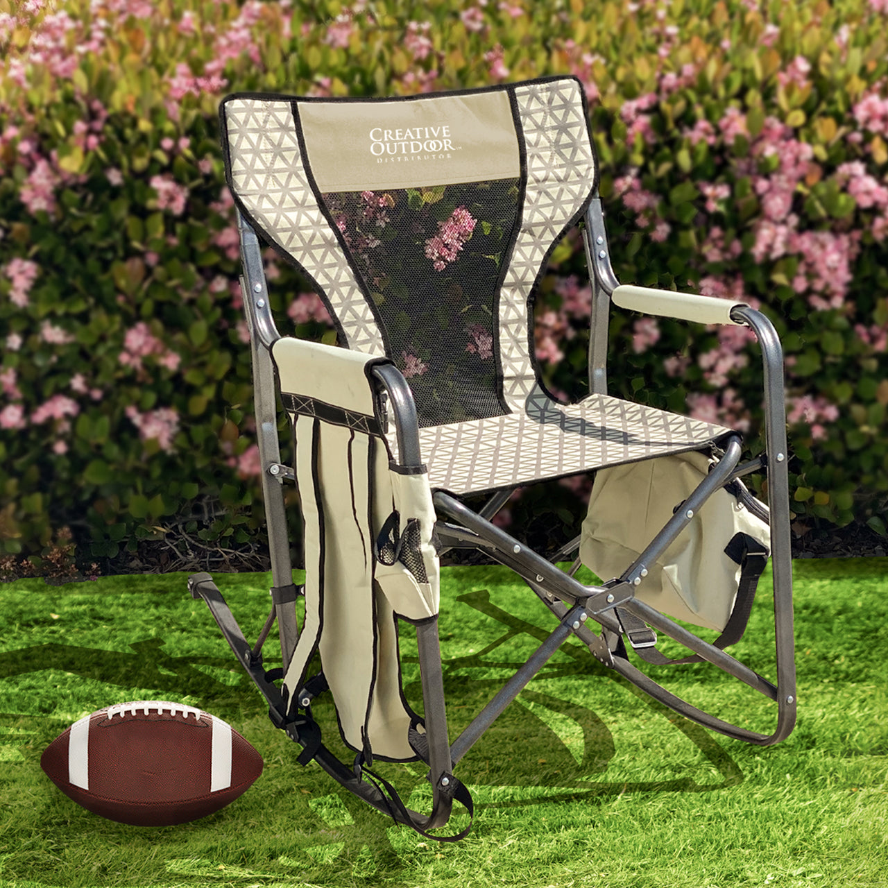 Folding Rocking Chair with Ice Box Cooler | Earth Diamond | Creative Wagons