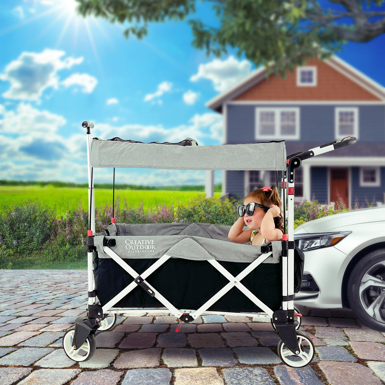 Pack & Push Compact Stroller Wagon - Custom Folding Wagons