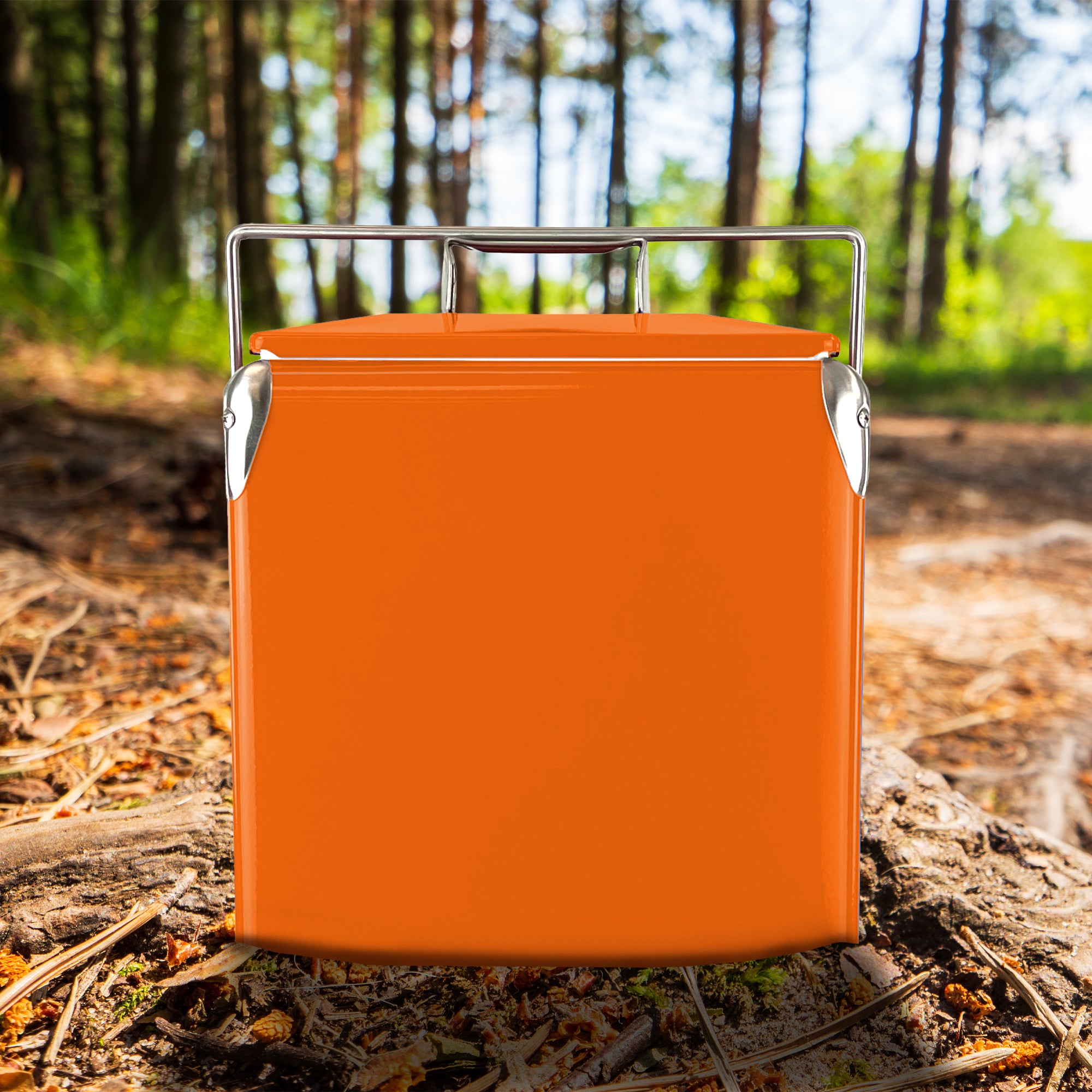 VINTAGE shops - Orange Striped Retro Cooler - NEVER USED - Picnic Outdoors