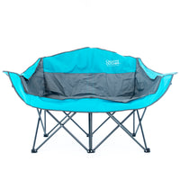 Thumbnail for 1 Teal Luxury Loveseat + 1 Teal Ice Box Cooler Folding Table - Custom Folding Wagons