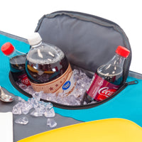 Thumbnail for 1 Teal Luxury Loveseat + 1 Teal Ice Box Cooler Folding Table - Custom Folding Wagons