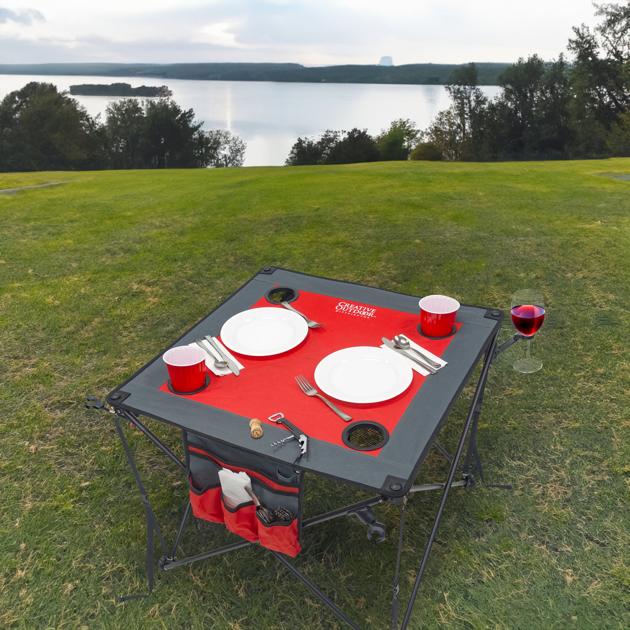 Folding Wine Table | Red - Creative Wagons