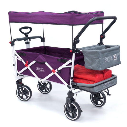 Titanium Series Stroller Wagon | Purple - Custom Folding Wagons