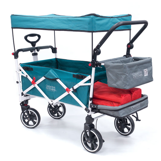 Titanium Series Stroller Wagon | Teal - Custom Folding Wagons