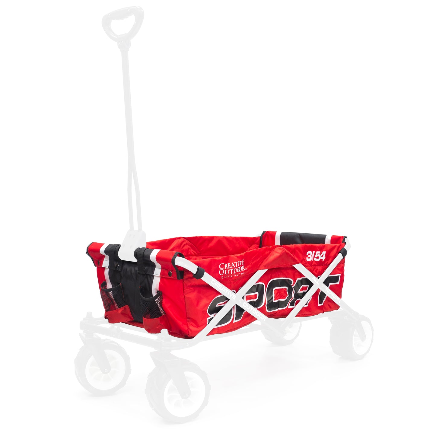 All-Terrain Folding Wagon Replacement Fabric - SPORT RED/BLACK