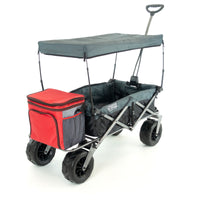 Thumbnail for XXL Hauler Deluxe with Cooler Rack | Black Gray - Custom Folding Wagons