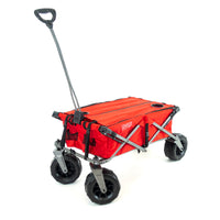Thumbnail for XXL Hauler Deluxe with Cooler Rack | Red - Custom Folding Wagons
