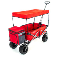 Thumbnail for XXL Hauler Deluxe with Cooler Rack | Red - Custom Folding Wagons
