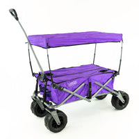 Thumbnail for XXL Hauler Deluxe with Cooler Rack | Purple - Custom Folding Wagons
