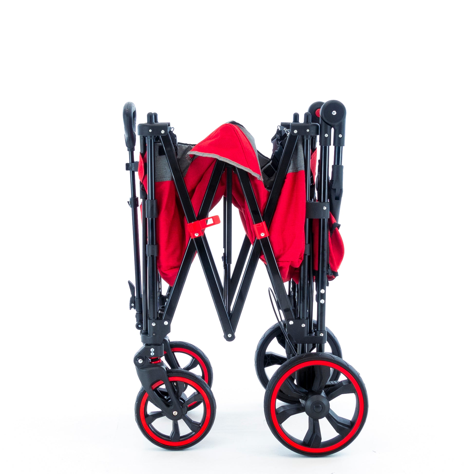 red stroller wagon Push Pull Folding Stroller Wagon with Canopy
