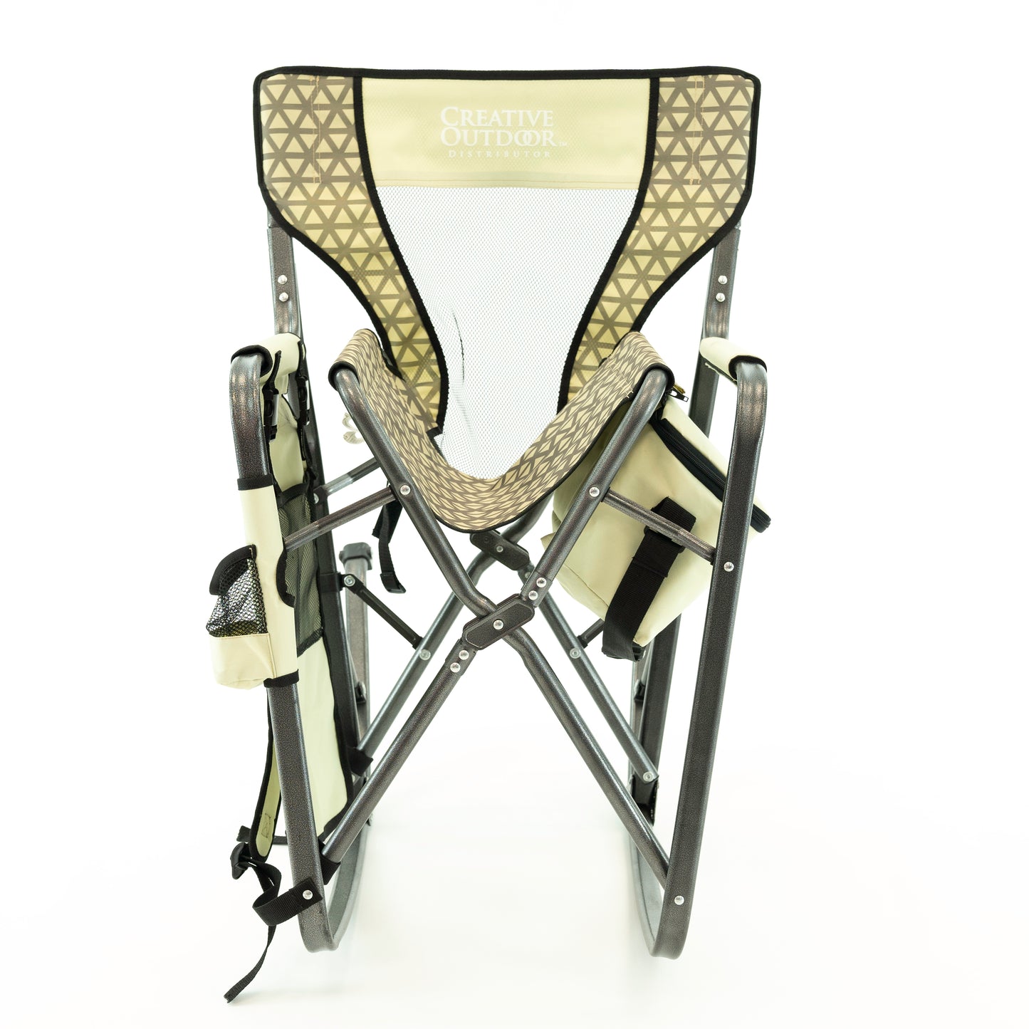 Folding Rocking Chair with Ice Box Cooler | Earth Diamond - Custom Folding Wagons