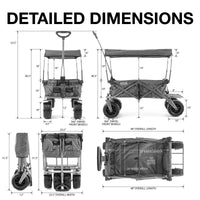 Thumbnail for XXL Hauler Deluxe with Cooler Rack | Purple Grey - Custom Folding Wagons