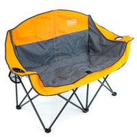 Thumbnail for folding-chair-luxury-loveseat-orange-gray