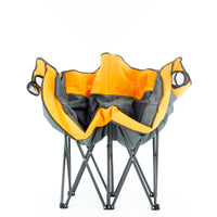 Thumbnail for folding-chair-luxury-loveseat-orange-gray