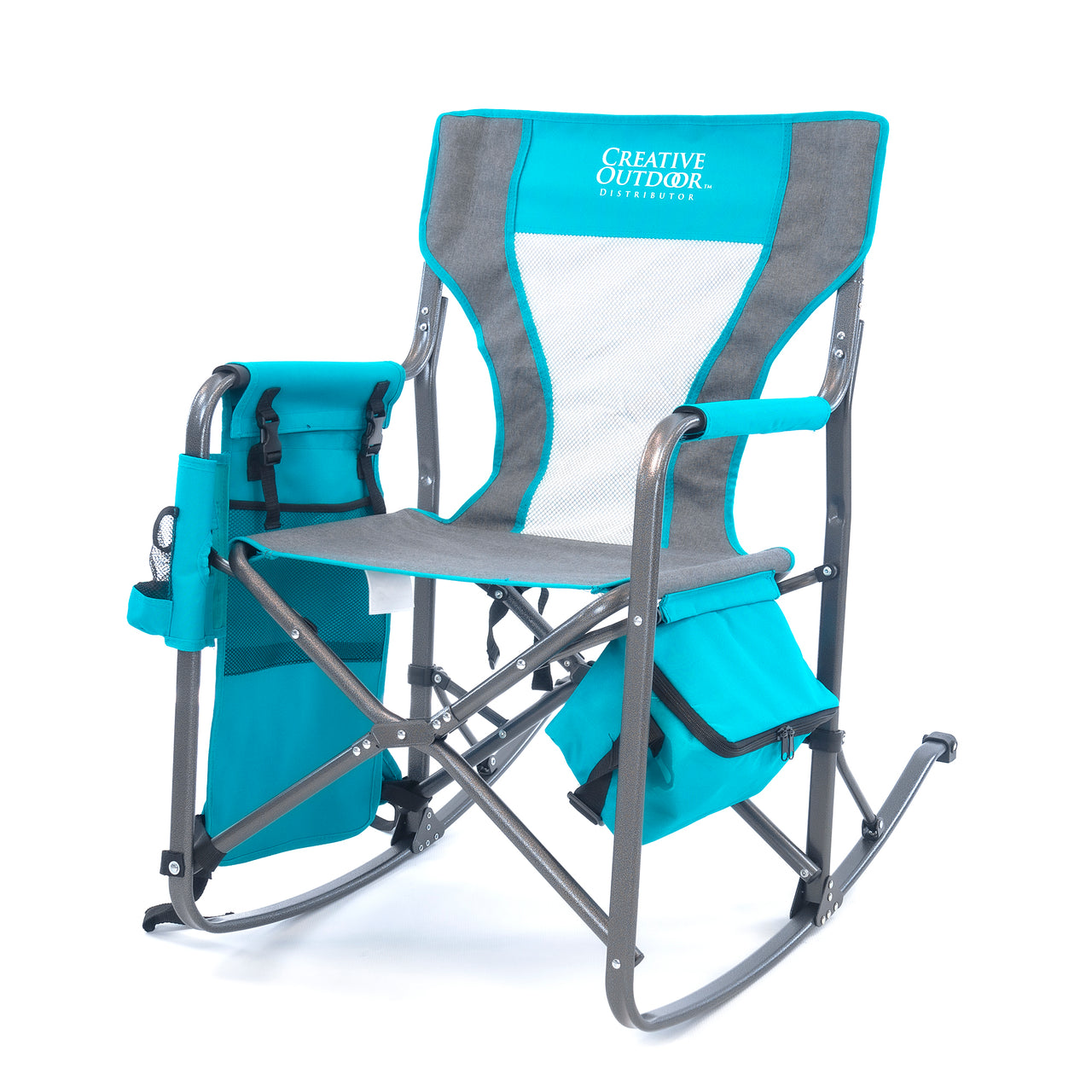 Folding Rocking Chair with Ice Box Cooler | Earth Diamond - Custom Folding Wagons