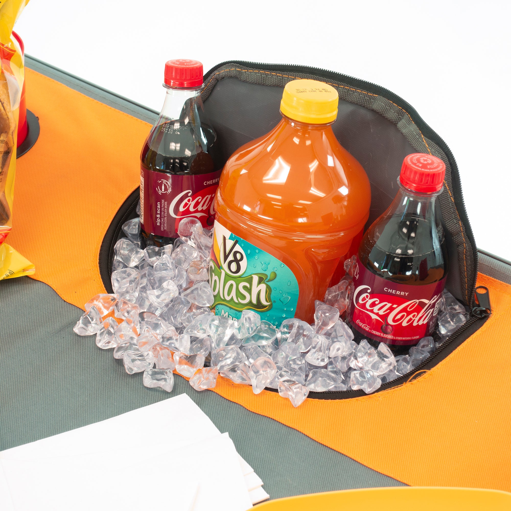Table Ice Box Ice Box Cooler Folding Table | Orange – Creative Wagons