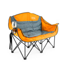 Thumbnail for folding-wine-chair-luxury-loveseat-orangegray