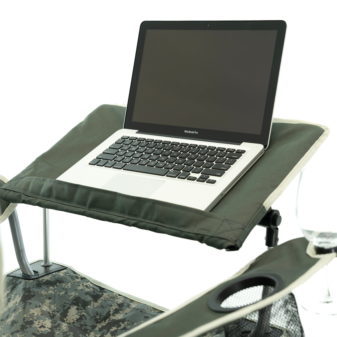 iChair Folding Wine Chair with Adjustable Table | Official US Army Licensed - Custom Folding Wagons