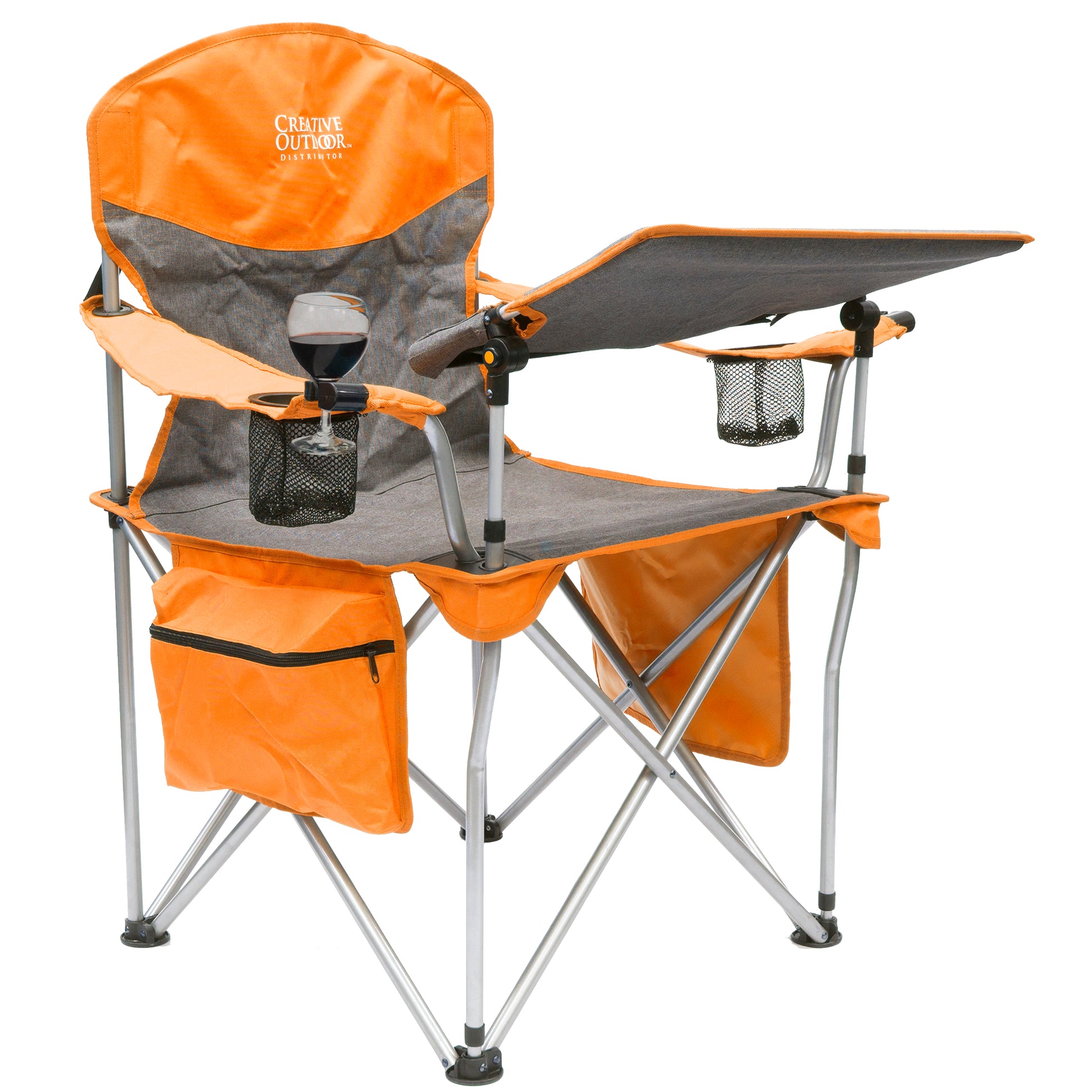iChair Folding Wine Chair with Adjustable Table | Forest Diamond - Custom Folding Wagons