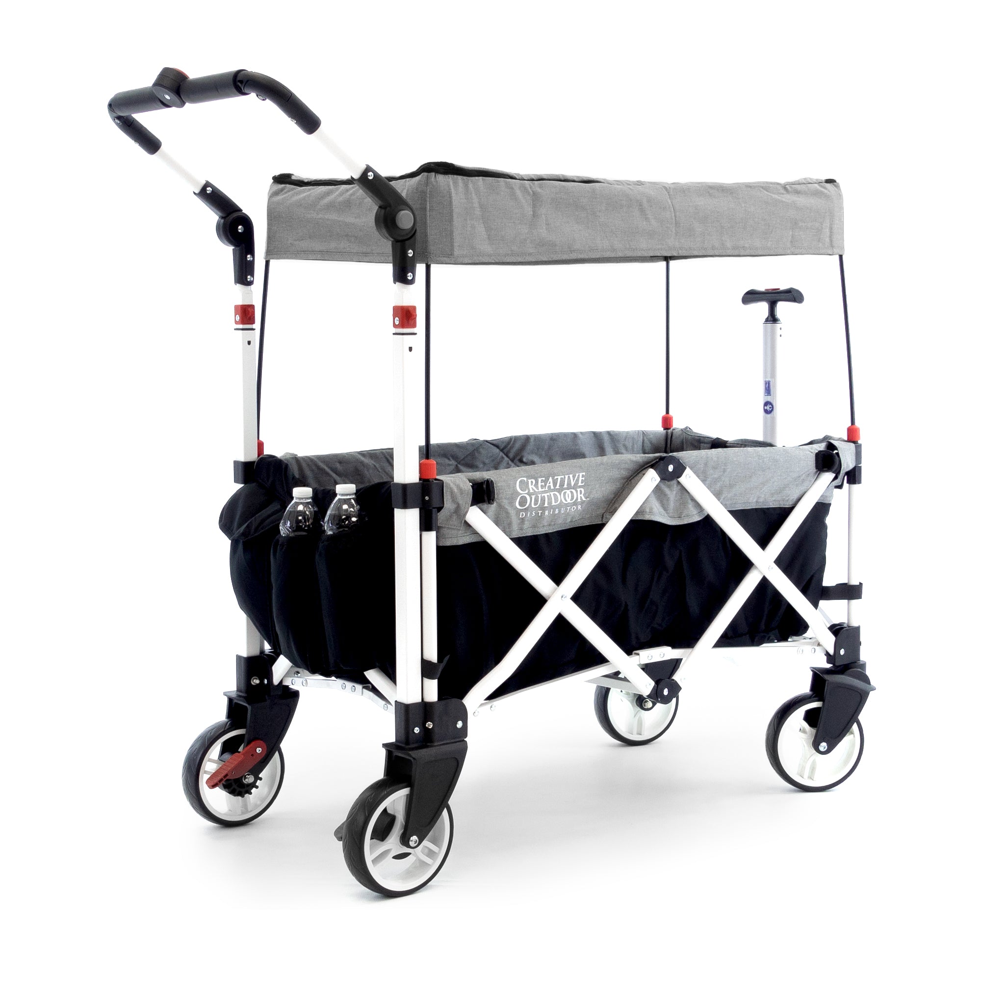 Folding wagon with push handle shop
